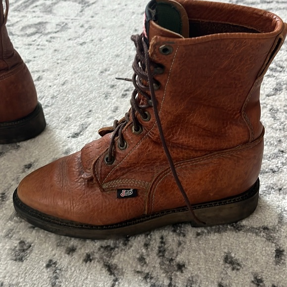 Justin Men’s Conductor 8” Work-boot, brown, size 10 C - Picture 6 of 10